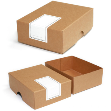 Natürliche Brown Kraft Karton Papier Geschenkboxen